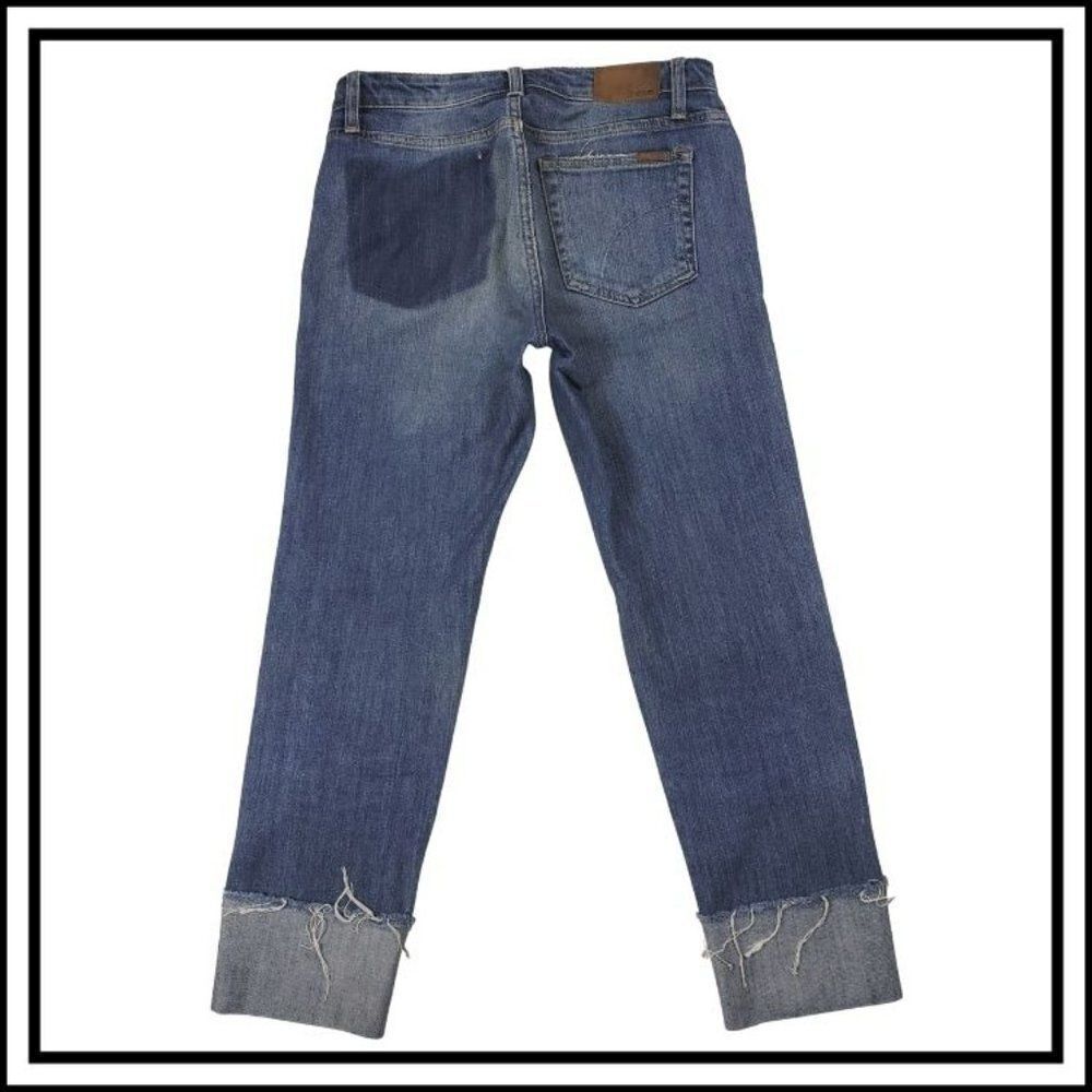 Joe's The Ex-Lover Boyfriend Crop Jeans Shadow Pocket & White Raw Piping Sz W24